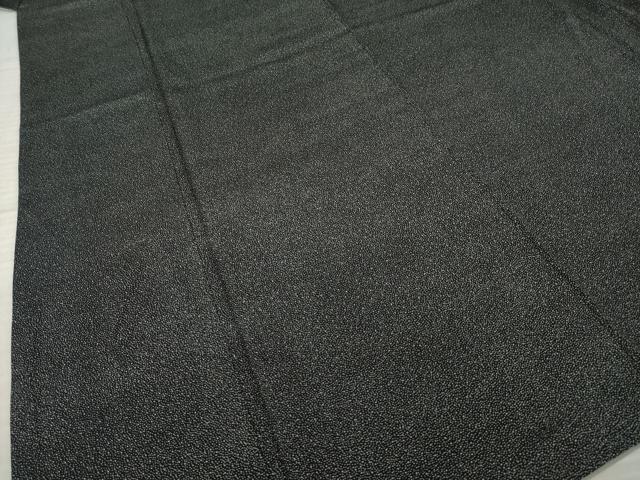 平和屋着物●江戸小紋 大小あられ 黒地 正絹 逸品 AABK7409ck