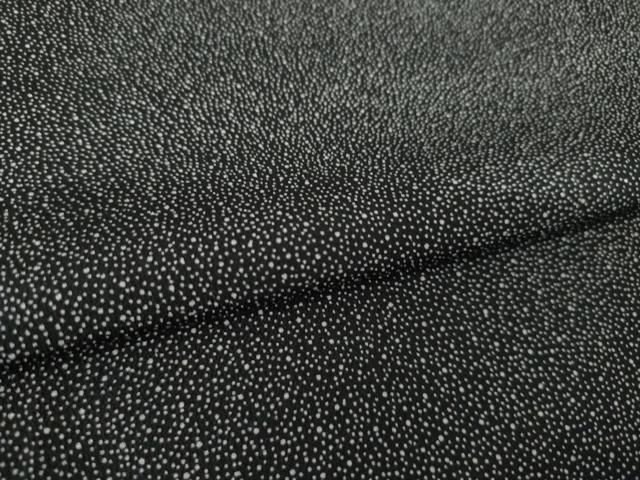 平和屋着物●江戸小紋 大小あられ 黒地 正絹 逸品 AABK7409ck