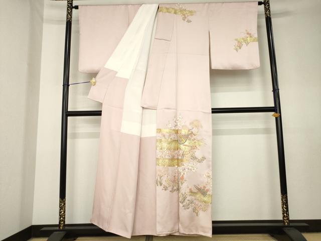 平和屋着物●訪問着 楽器花文 金彩 正絹 逸品 AABK7421ck