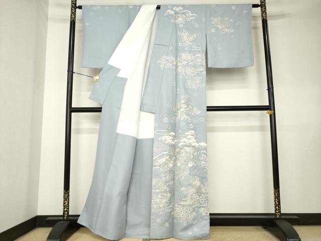 平和屋着物●訪問着 作家物 中国三大刺繍 相良刺繍 風景文 正絹 逸品 AABK7428ck