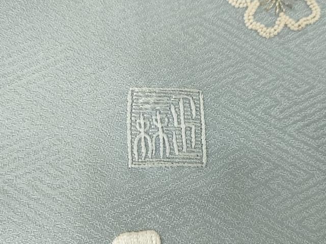 平和屋着物●訪問着 作家物 中国三大刺繍 相良刺繍 風景文 正絹 逸品 AABK7428ck