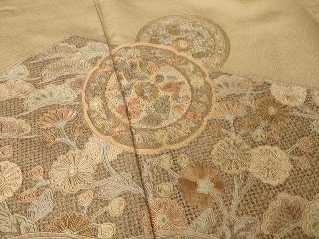 平和屋着物●訪問着 総刺繍 中国三大刺繍 汕頭刺繍 スワトウ刺繍 相良刺繍 道長正倉院花文 正絹 逸品 AABK7433ck