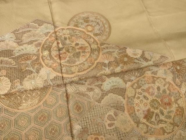 平和屋着物●訪問着 総刺繍 中国三大刺繍 汕頭刺繍 スワトウ刺繍 相良刺繍 道長正倉院花文 正絹 逸品 AABK7433ck