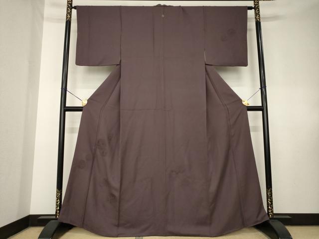 平和屋着物●無地絵羽訪問着 総刺繍 中国三大刺繍 スワトウ刺繍 汕頭刺繍 相良刺繍 雪輪花地紋 濃色 正絹 逸品 AABK7435ck