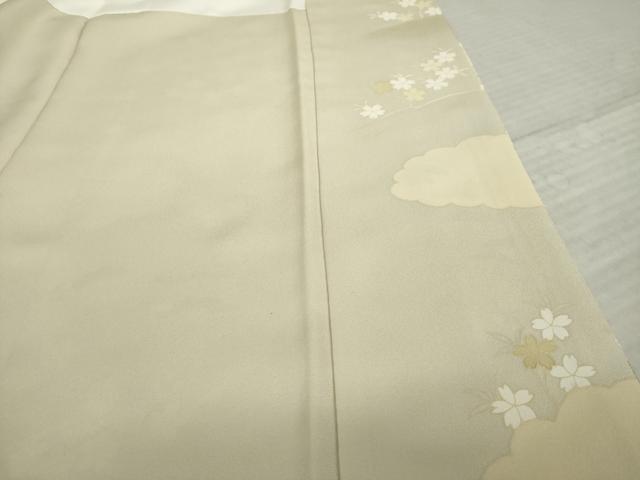 平和屋着物●訪問着 駒刺繍 流水風景花文 金彩 正絹 逸品 AABK7437ck