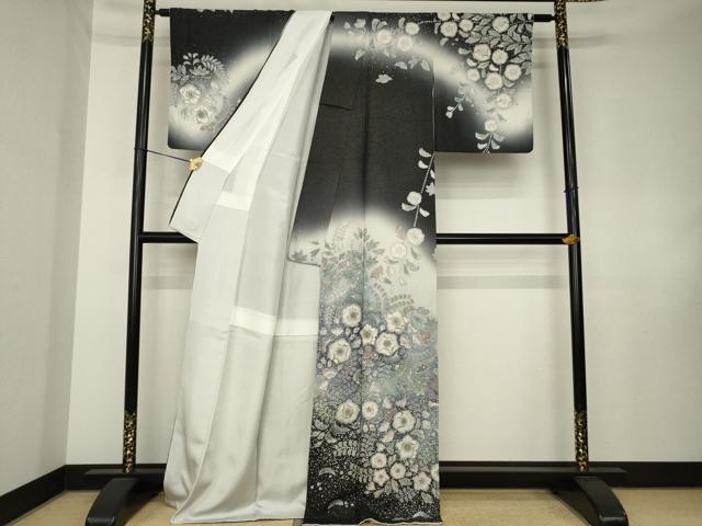 平和屋着物●吉乃一廉 幻の辻が花 訪問着 暈し染め 銀通し地 正絹 逸品 AABK7443ck