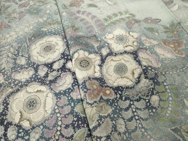 平和屋着物●吉乃一廉 幻の辻が花 訪問着 暈し染め 銀通し地 正絹 逸品 AABK7443ck