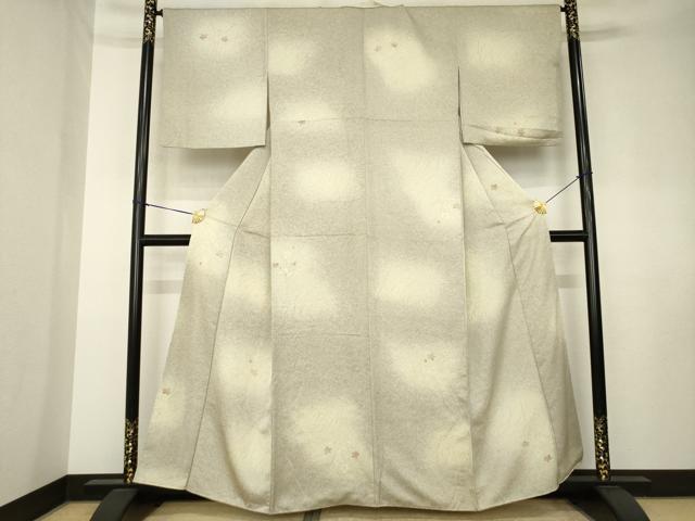 平和屋着物●上質な小紋 草花文 暈し染め 正絹 逸品 AABK7449ck