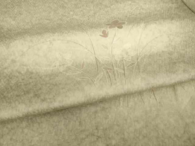 平和屋着物●上質な小紋 草花文 暈し染め 正絹 逸品 AABK7449ck
