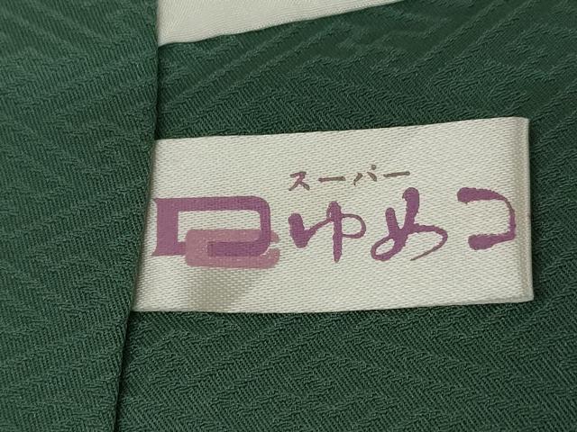 平和屋着物●上質な色無地 作家物 草木南天染 南天地紋 青鈍色 正絹 逸品 AABK7453ck