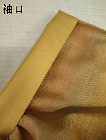 平和屋着物●上質な紬 珈琲染め 間道 正絹 逸品 AABK7463ck