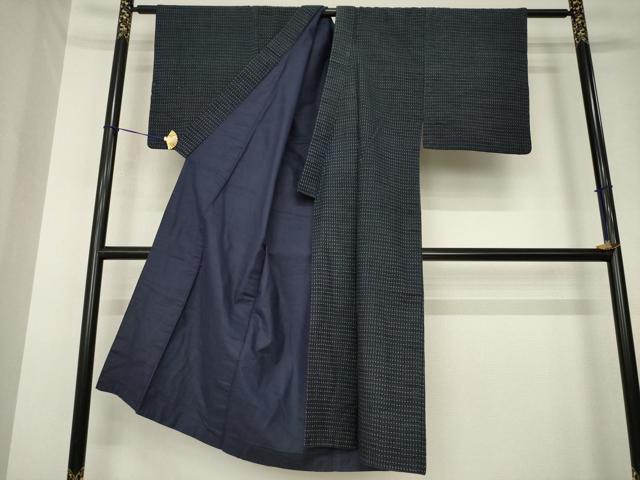 平和屋着物●男性 久留米絣 綿 逸品 AABK7464ck