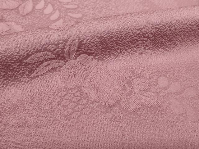 平和屋着物●上質な色無地 辻が花 舞花地紋 濃色 正絹 逸品 AABK7476ck