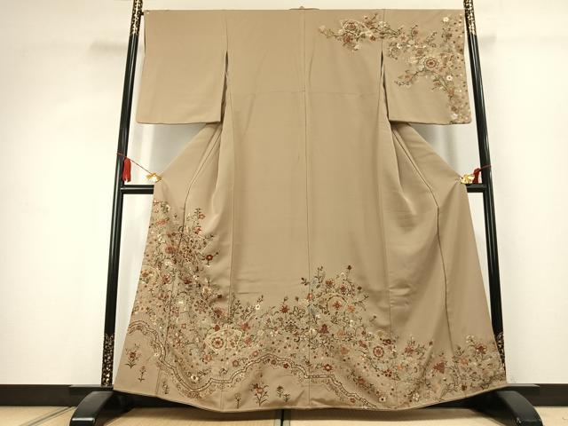 平和屋着物○訪問着 中国三大刺繍 汕頭刺繍 スワトウ刺繍 総刺繍