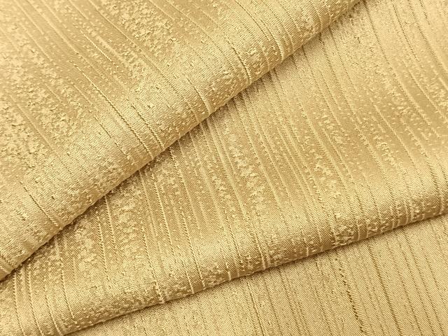 平和屋着物●上質な色無地 変わり縞地紋 枯色 正絹 逸品 AABK7488fy