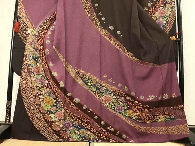 平和屋着物●豪華振袖 絞り 辻が花 暈し染め 金彩 正絹 逸品 AABK7502fy