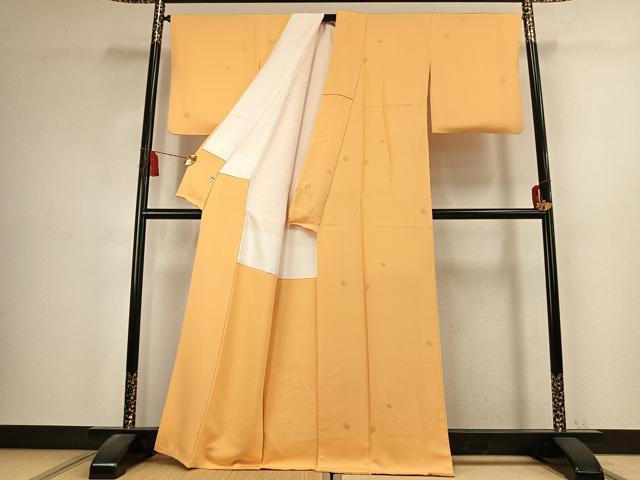 平和屋着物●上質な小紋 総刺繍 松 金糸 正絹 逸品 AABK7511fy