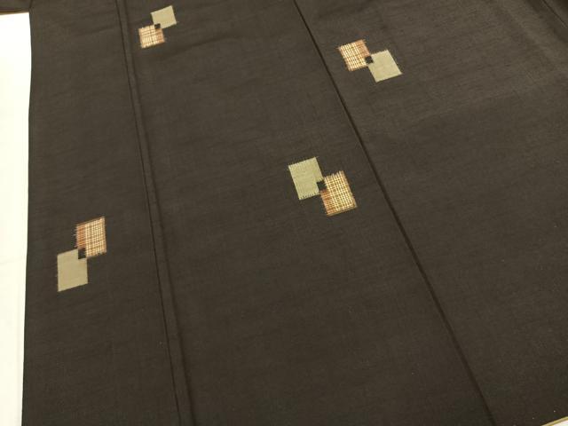 平和屋着物●上質な紬 色紙重ね文 正絹 逸品 AABK7527fy