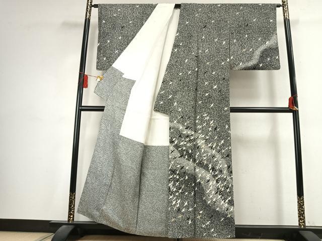 平和屋着物●訪問着 飛鳥文 暈し・たたき染め 金銀彩 正絹 逸品 AABK7536fy