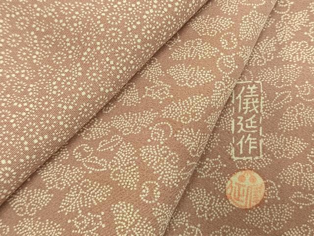 平和屋着物●日本工芸会正会員 中儀延 加賀小紋 江戸小紋 訪問着 吉祥花文 正絹 逸品 AABK7541fy