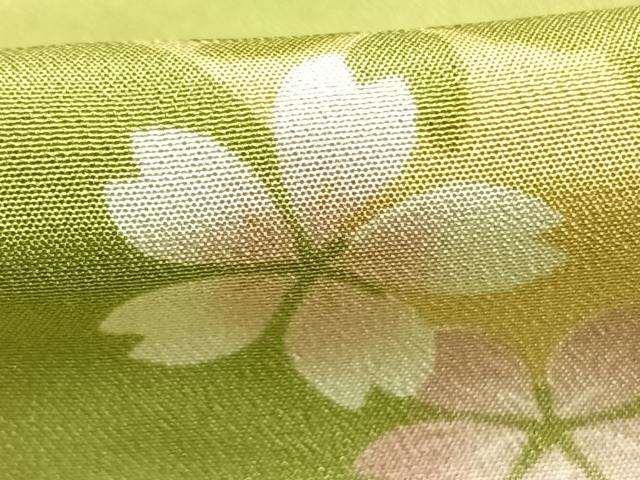 平和屋着物●長襦袢 無双仕立て 舞桜文 ますいわ屋扱い 正絹 逸品 AABK7544fy