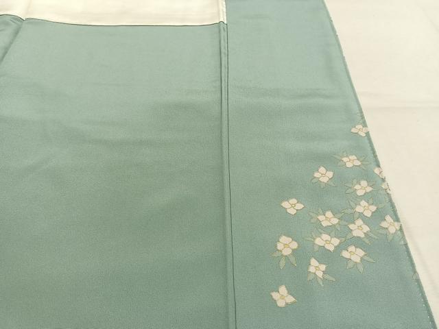 平和屋着物●訪問着 枝花文 暈し染め 金彩 正絹 逸品 AABK7554fy