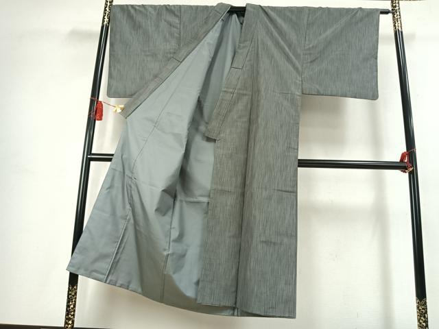 平和屋着物●男性 紬 縞 正絹 逸品 AABK7558fy