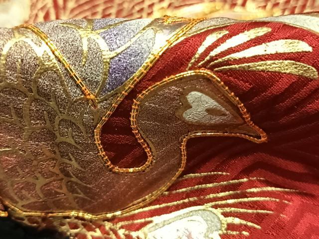 平和屋着物●豪華振袖 絞り 駒刺繍 孔雀花文 金銀彩 正絹 逸品 AABK7572fy