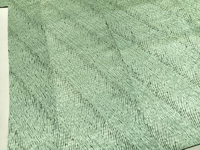 平和屋着物●上質な小紋 杢目絞り 斜縞 正絹 逸品 AABK7581fy