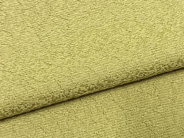 平和屋着物●上質な色無地 紋意匠 枯草色 正絹 逸品 AABK7582fy