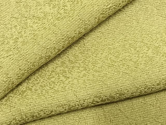 平和屋着物●上質な色無地 紋意匠 枯草色 正絹 逸品 AABK7582fy