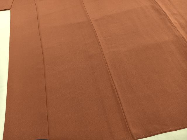 平和屋着物●上質な色無地 真赭色 正絹 逸品 AABK7608fy
