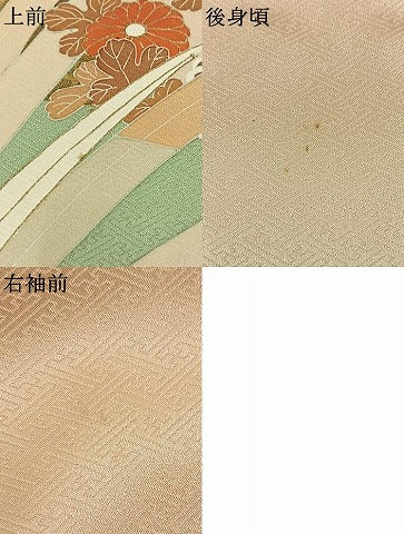 平和屋着物●訪問着 駒刺繍 花蝶文 暈し染め 金糸 金彩 正絹 逸品 AABK7612fy