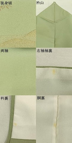 平和屋着物●豪華色留袖 寿光織 風景人物花文 金糸 正絹 逸品 AABK7617fy