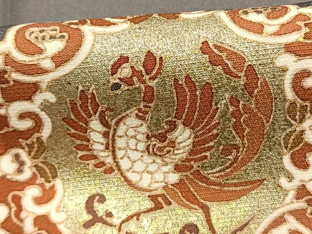 平和屋着物●訪問着 吉祥花鳥文 金彩 正絹 逸品 未使用 AABK7622fy
