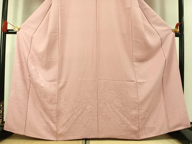 平和屋着物●無地絵羽訪問着 地紙辻が花地紋 虹色 正絹 逸品 AABK7625fy