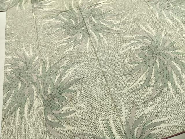 平和屋着物●上質な紬 舞花文 正絹 逸品 AABK7632fy