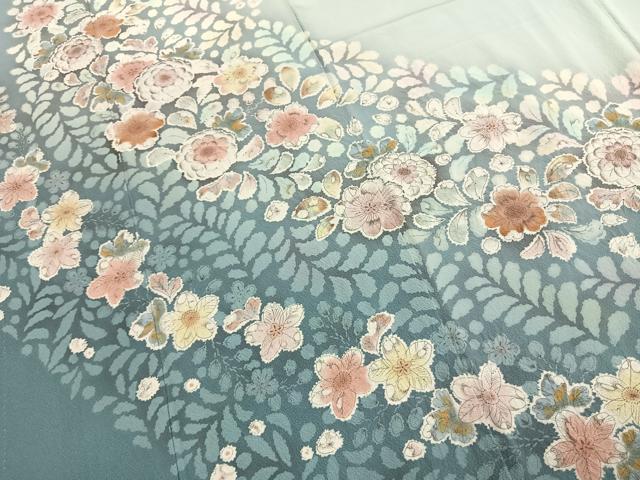 平和屋着物●訪問着 作家物 絞り 辻が花 暈し染め 正絹 逸品 AABK7654fy