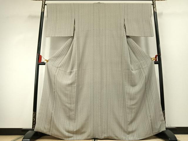 平和屋着物●上質な小紋 抽象文様 正絹 逸品 AABK7661fy