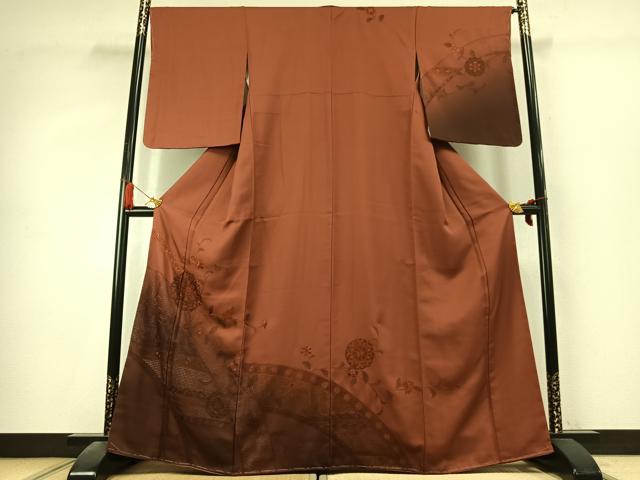 平和屋着物●訪問着 中国三大刺繍 汕頭刺繍 スワトウ刺繍 総刺繍 吉祥花文 暈し染め 正絹 逸品 未使用 AABK7664fy