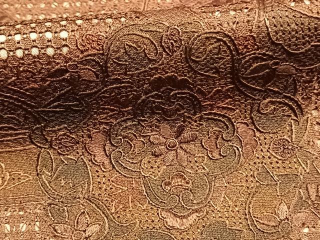平和屋着物●訪問着 中国三大刺繍 汕頭刺繍 スワトウ刺繍 総刺繍 吉祥花文 暈し染め 正絹 逸品 未使用 AABK7664fy