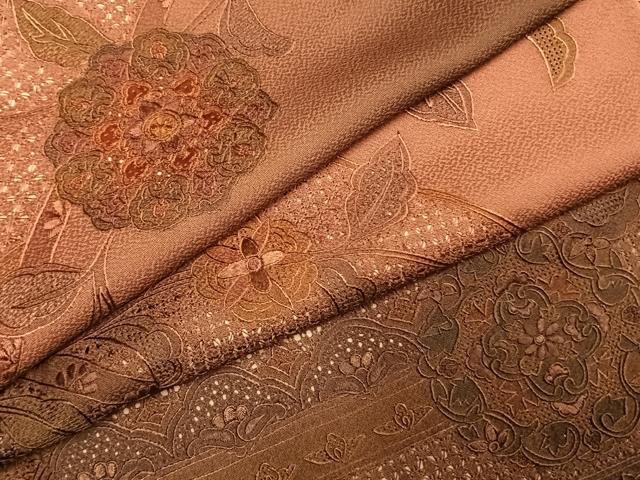 平和屋着物●訪問着 中国三大刺繍 汕頭刺繍 スワトウ刺繍 総刺繍 吉祥花文 暈し染め 正絹 逸品 未使用 AABK7664fy