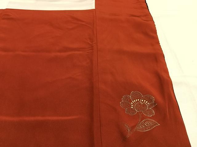平和屋着物●訪問着 総刺繍 駒刺繍 草花文 暈し染め 金銀糸 ベロア やまと誂製 正絹 逸品 AABK7665fy