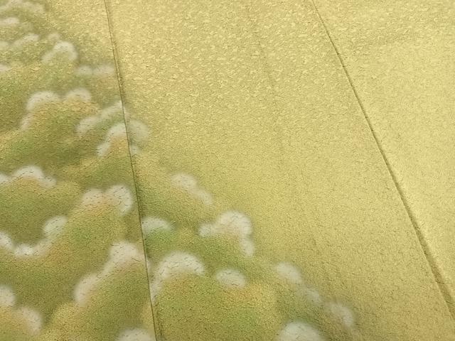 平和屋着物●樋熊哲也 訪問着 辻が花 絞り 手描き 樹林文 暈し染め 正絹 逸品 AABK7670fy