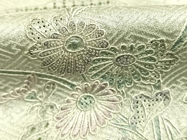 平和屋着物●訪問着 中国三大刺繍 汕頭刺繍 スワトウ刺繍 相良刺繍 絞り 草花文 やまと誂製 正絹 逸品 AABK7672fy