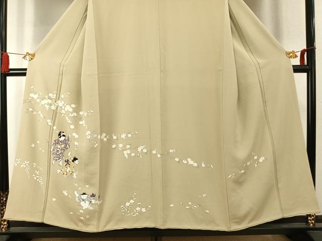 平和屋着物●訪問着 友禅 童子遊び 正絹 逸品 AABK7688fy