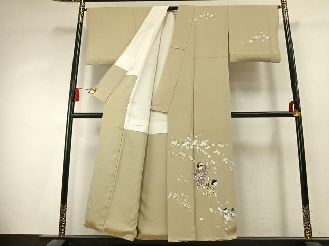 平和屋着物●訪問着 友禅 童子遊び 正絹 逸品 AABK7688fy