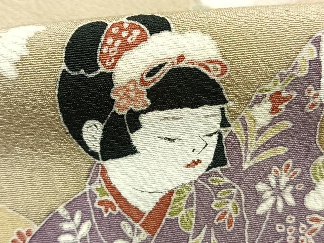 平和屋着物●訪問着 友禅 童子遊び 正絹 逸品 AABK7688fy