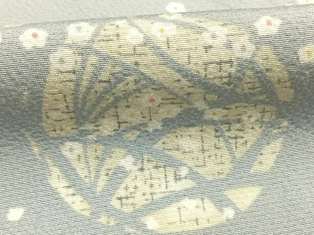 平和屋着物●上質な小紋 舞花文 正絹 逸品 AABK7690fy