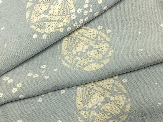 平和屋着物●上質な小紋 舞花文 正絹 逸品 AABK7690fy